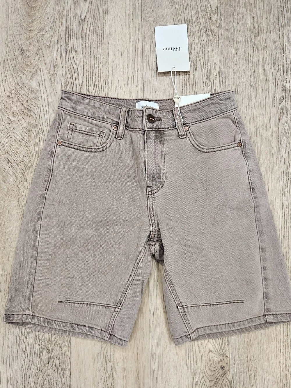 Taupe Men's Denim Shorts